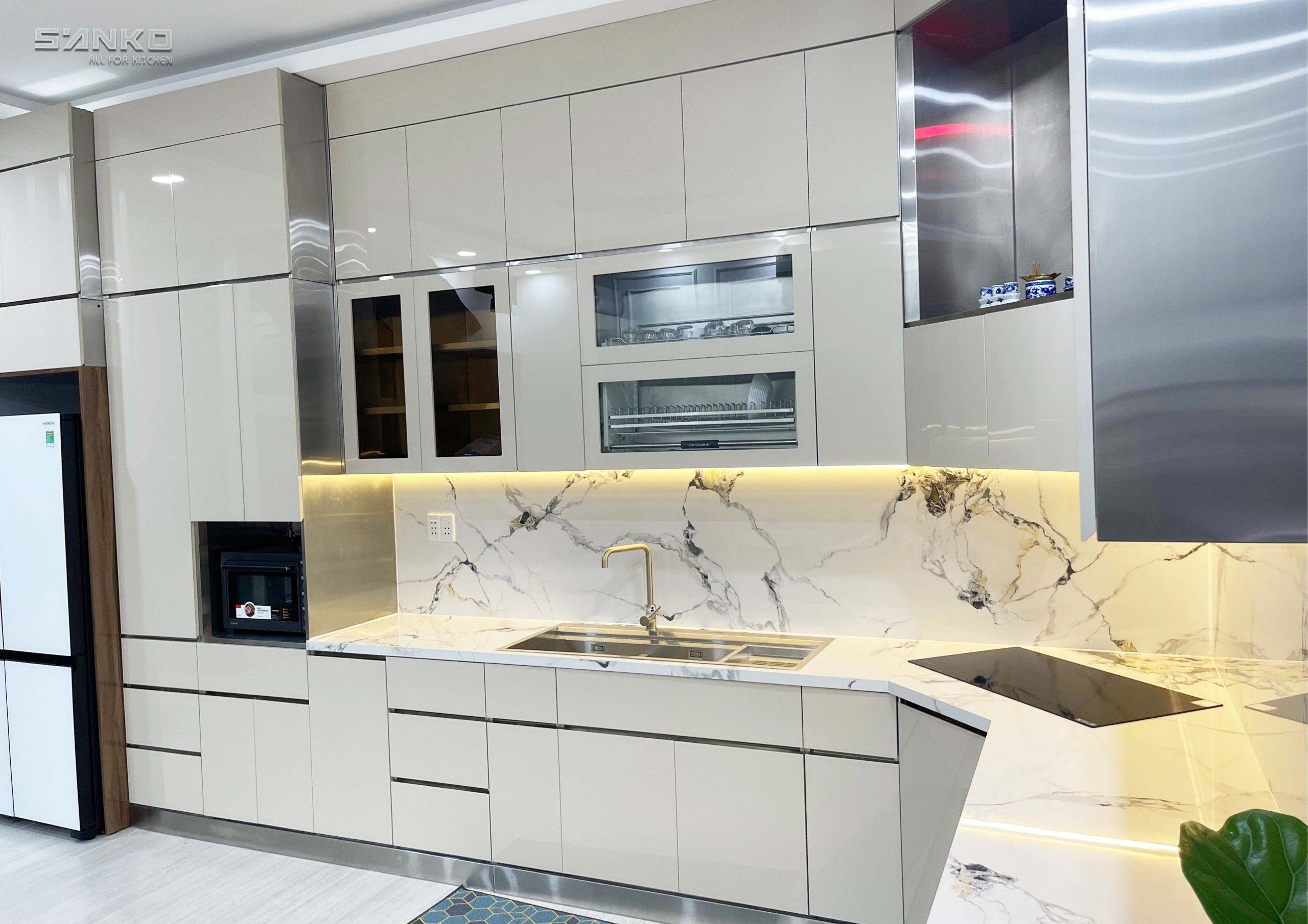Công trình thực tế Hệ tủ bếp chữ L – Khu Tên Lửa Q.Bình Tân, TP.HCM