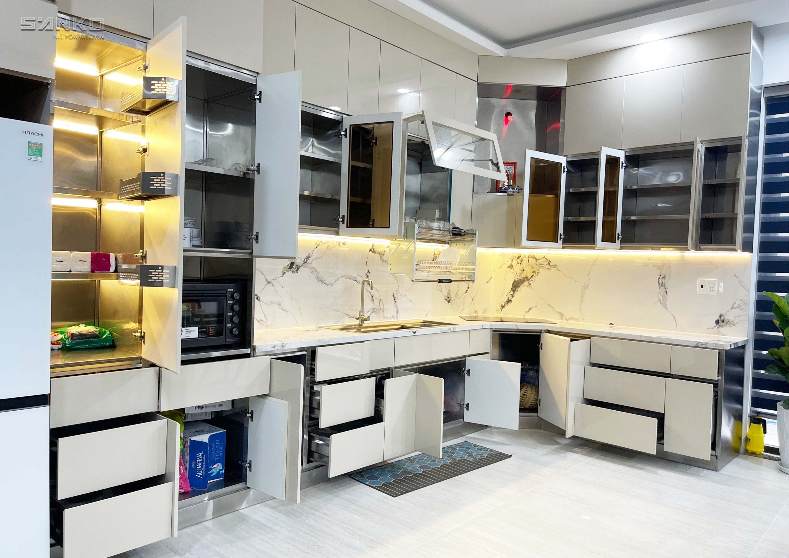 Công trình thực tế Hệ tủ bếp chữ L – Khu Tên Lửa Q.Bình Tân, TP.HCM