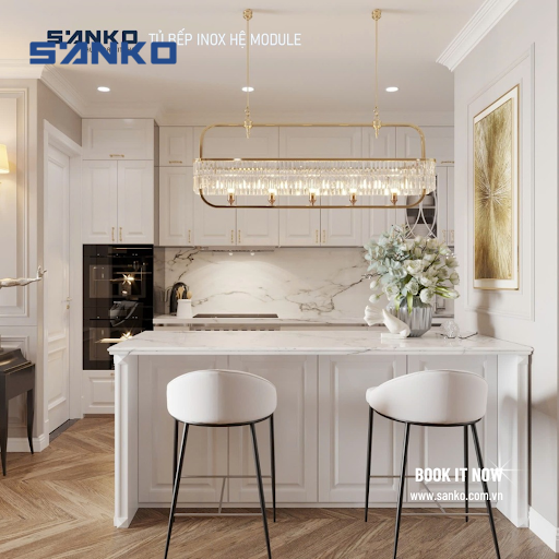 Tủ Bếp Inox Cánh Gỗ Giá Bao Nhiêu