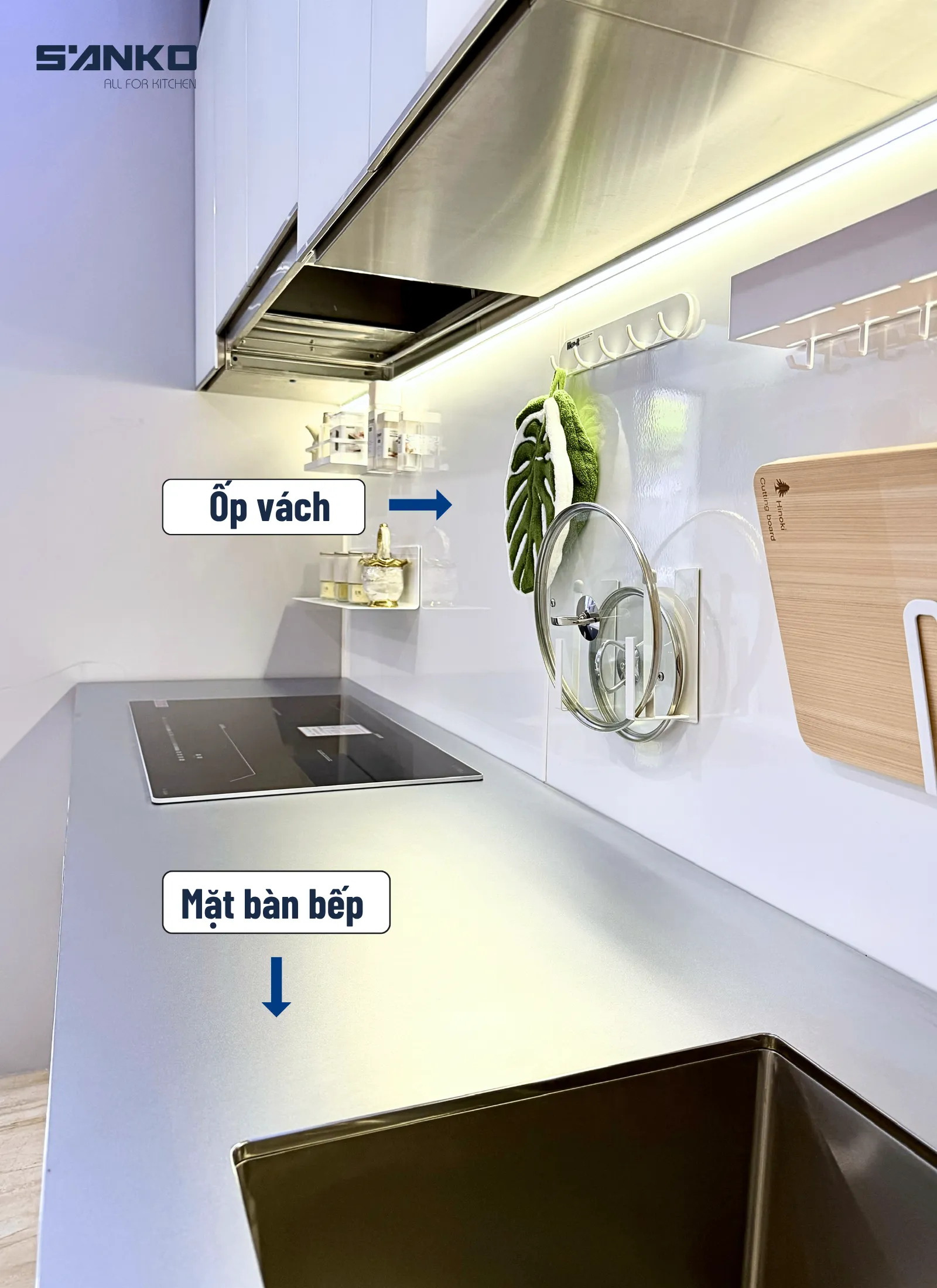 mẫu tủ bếp inox đẹp