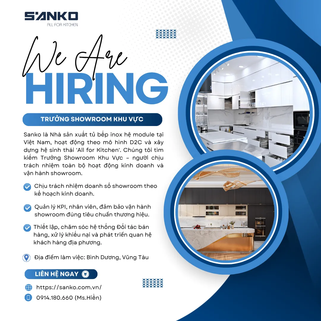 Sanko tuyển dụng trưởng showroom