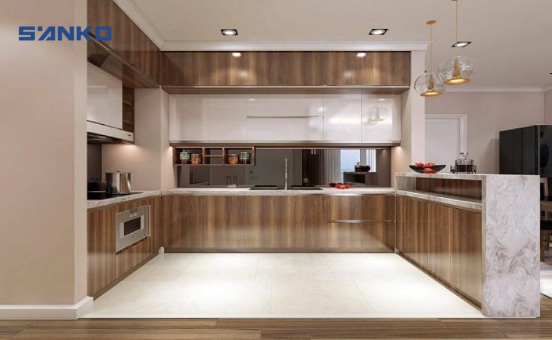 Đặc Điểm Của Tủ Bếp Khung Inox Cánh Gỗ