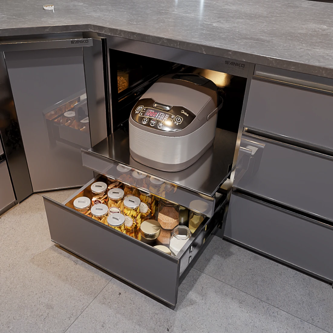 tủ inox thiết bị nấu nướng c600mx