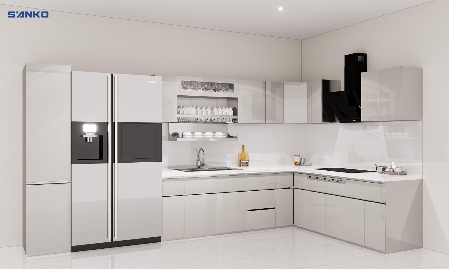 Rất dễ mua phải hàng giả, hàng nhái, kém chất lượng Tủ bếp inox cánh kính cường lực